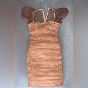 Mocha Bandage Dress/Size Large/Brand: Fashion Nova